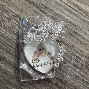 Little Swiftie Heart Pendant Necklace with Silver Chain